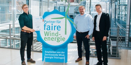 Trianel darf Siegel „Faire Windenergie Thüringen“ führen.