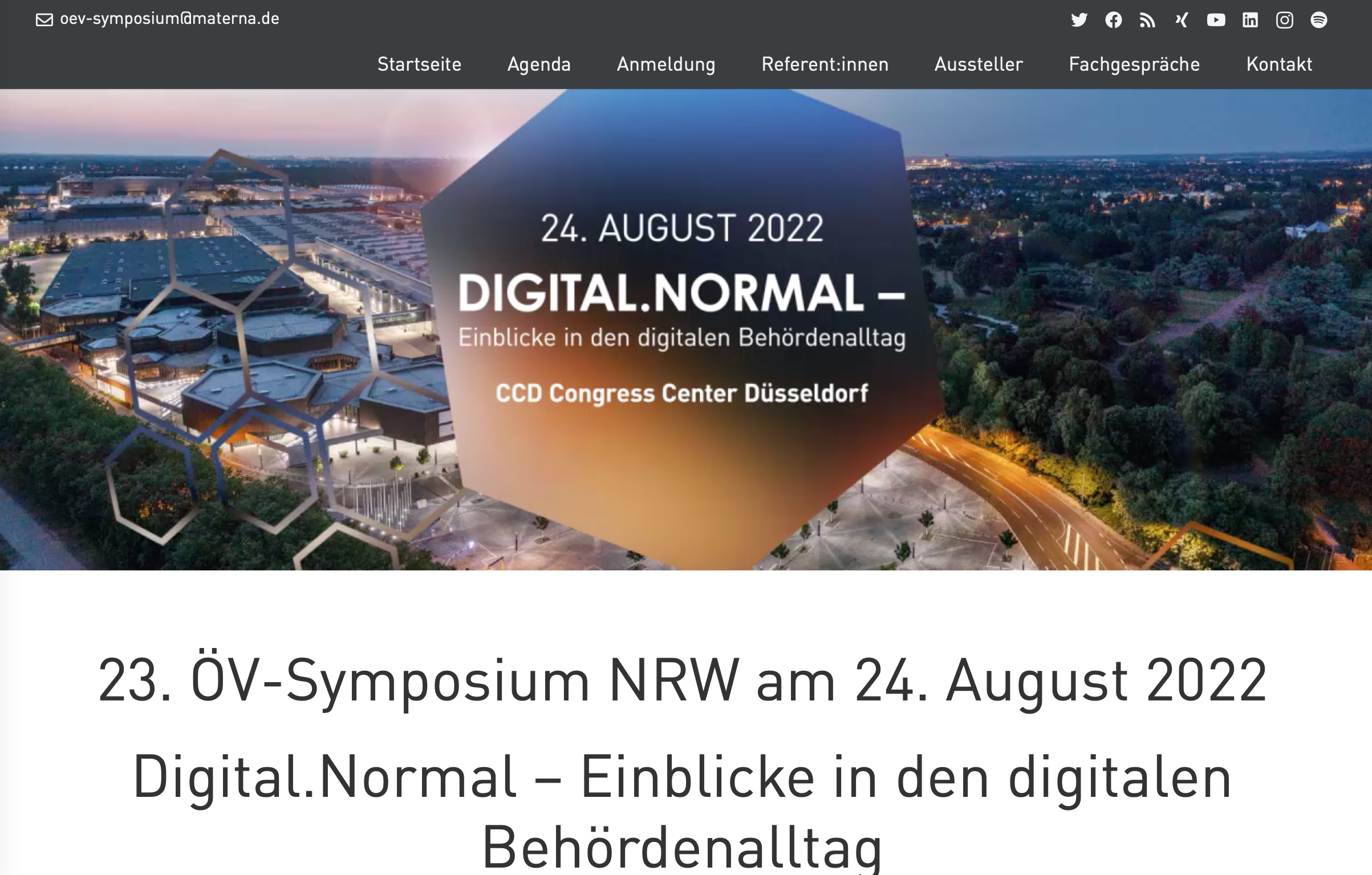 Das ÖV-Symposium NRW findet im Congress Center Düsseldorf statt.