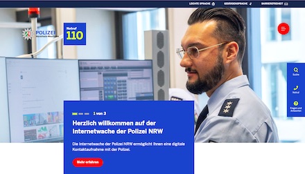 Die Internetwache der nordrhein-westfälischen Polizei ist online.
