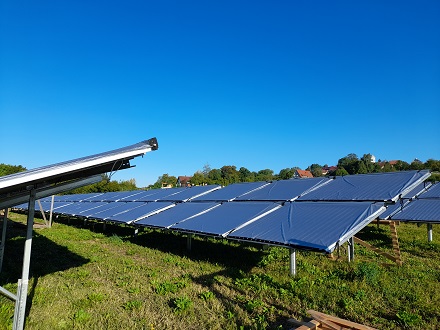 Die im Bau befindliche Solarthermieanlage des Stadtwerks am See in Überlingen.