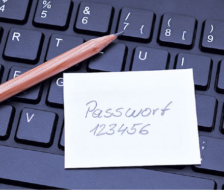 Beliebte Passwörter bieten keinen Schutz.