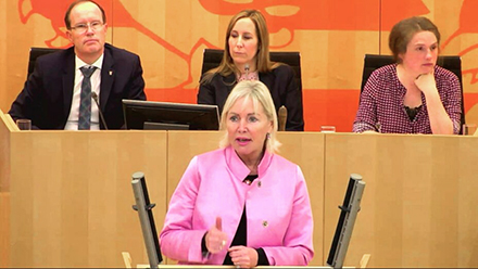 Anlässlich der ersten Lesung im Landtag erläuterte Hessens Digitalministerin Kristina Sinemus die Zielrichtung der Novelle für das E-Government-Gesetz. 