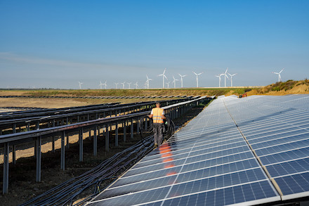 Photovoltaik-Anlage im Rheinischen Revier.