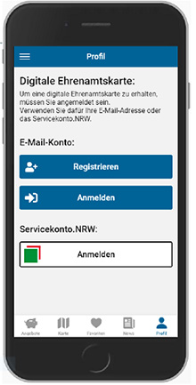 Nordrhein-Westfalen hat mit der Ehrenamtskarte das erste volldigitale, appbasierte Verfahren umgesetzt.