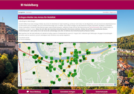 Im Heidelberger Amt für Mobilität wird die Online-Plattform Anliegen-Melder getestet.
