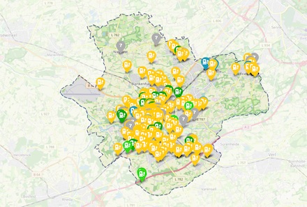 Interaktive Karte der Stadt Gütersloh, in der Einwohnerinnen und Einwohner der Kommune ihren Wunschort für eine E-Ladesäule eintragen können.
