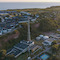 Sonnenuntergang über der Klima-Friedens-Insel Helgoland.