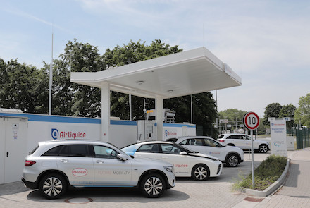 Um mehr solcher Wasserstoff-Stationen wie hier in Holthausen zu schaffen, hat sich Düsseldorf jetzt um die HyLand-Regionenförderung beworben.