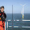 Bundeswirtschafts- und Klimaschutzminister Robert Habeck bei der offiziellen Einweihung des Offshore-Windparks Kaskasi nördlich der Insel Helgoland.