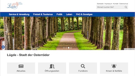 Modernisiert und umgestaltet ist das Online-Portal der Stadt Lüdge.