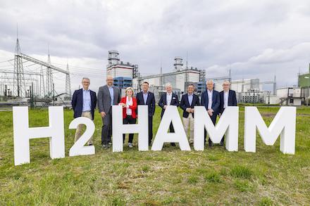 DSW21 beteiligt sich am Wasserstoff-Projekt von Trianel auf dem Gelände des Trianel Gaskraftwerks Hamm-Uentrop.