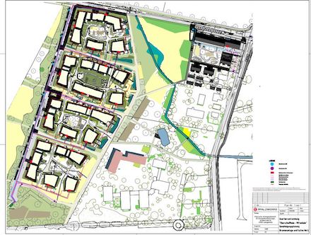 Lageplan des geplanten Quartiers in Mittenheim.