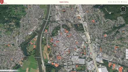 Der Digitale Zwilling Forchheims bildet als digitales Planungsmodell den gesamten Stadtbereich ab.