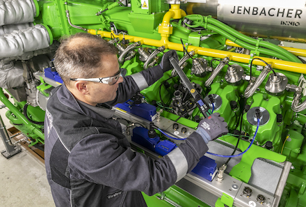 Jenbacher-Anlagen können auf Wasserstoff umgerüstet werden.