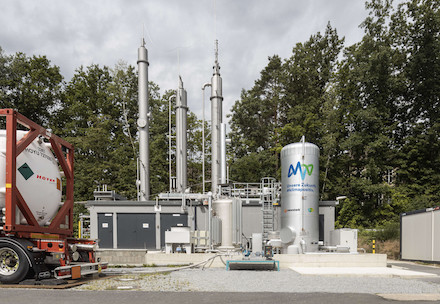 Die Bioabfallvergärungsanlage in Dresden-Klotzsche bindet und speichert mehr CO2, als sie an die Atmosphäre abgibt.