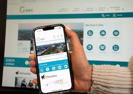 Goch startet neue Website mit Mängelmelder.