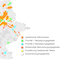 Der Entwurf der kommunalen Wärmeplanung markiert im Stuttgarter Stadtgebiet die Zonen mit bestehenden Wärmenetzen, Eignungs‐ und Versorgungsgebiete, Erweiterungsbereiche und Einzelversorgungsgebiete.