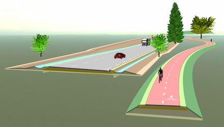 Ergänzungen für den Neuen Straßenentwurf in der Branchenlösung card_1 ermöglichen die automatisierte Planung von Rad- und Gehwegen unter Berücksichtigug der geltenden Regelwerke.