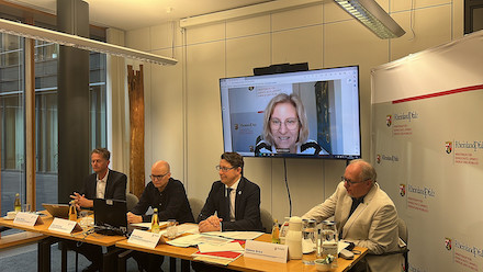 Vorstellung der Studie im Rahmen der Pressekonferenz im Klimaschutzministerium Rheinland-Pfalz.
