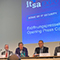 Die Eröffnungspressekonferenz der it-sa am 10. Oktober 2023 in Nürnberg, bei der BSI-Präsidentin Claudia Plattner die Cyber-Sicherheitslage in Deutschland adressierte.