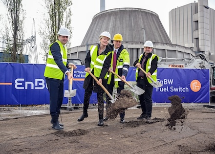 Spatenstich für das neue EnBW-Gaskraftwerk in Altbach/Deizisau.
