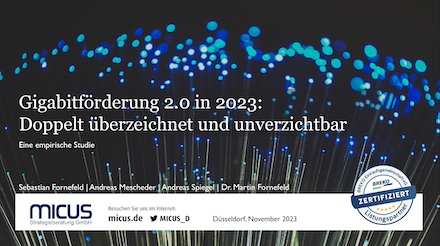 Die Studie der MICUS Strategieberatung zur Gigabitförderung ist erschienen.