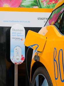 Die Stadtwerke Bochum haben ihren Pkw-Fuhrpark komplett auf E-Fahrzeuge umgestellt.