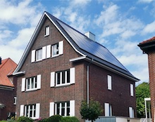 Wohnhaus in Münster: Solaranlagen in historischen Vierteln.