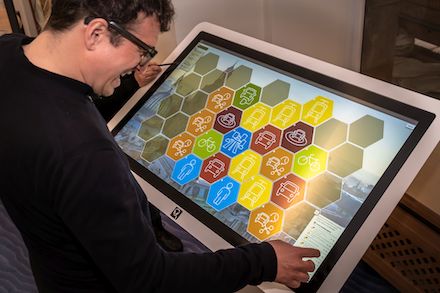 Mit dem Dresdner Mobil-O-Mat lässt sich interaktiv die Mobilität der Zukunft gestalten.  
