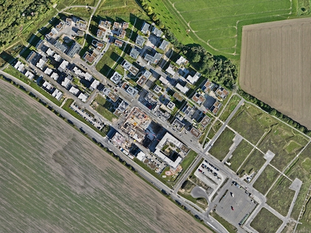 Die Steimker Gärten in Wolfsburg aus der Luft: So können die Ergebnisse der Luftbildbefliegung aussehen.