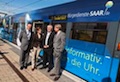 Saarbahn in Kampagne für neues Portal eingebunden. (Foto: Oliver Dietze) 