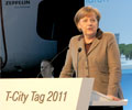 Bundeskanzlerin Angela Merkel auf dem T-City Tag in Friedrichshafen. (Foto: K21 media AG)