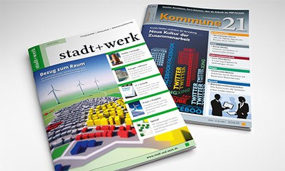 Fachzeitschrift Kommune21 und stadt+werk